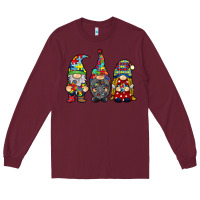 Burgundy autism gnomies Long Sleeve Tee - RacoonDesign