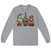 Heather Grey autism gnomies Long Sleeve Tee - RacoonDesign