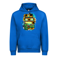 Cobalt Alabama Map Sunflower Cactus Serape Urban Hoodie - RanaPortraitStore