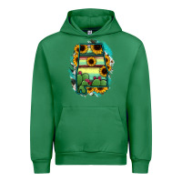 Emerald Alabama Map Sunflower Cactus Serape Urban Hoodie - RanaPortraitStore