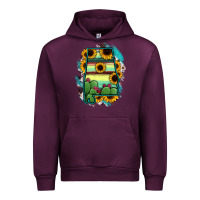 Mauve Wine Alabama Map Sunflower Cactus Serape Urban Hoodie - RanaPortraitStore