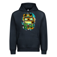 Navy Alabama Map Sunflower Cactus Serape Urban Hoodie - RanaPortraitStore