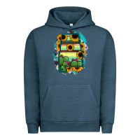 Pigment Midnight Navy Alabama Map Sunflower Cactus Serape Urban Hoodie - RanaPortraitStore
