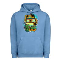Pigment Pebble Blue Alabama Map Sunflower Cactus Serape Urban Hoodie - RanaPortraitStore