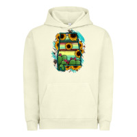 Pigment Pistachio Alabama Map Sunflower Cactus Serape Urban Hoodie - RanaPortraitStore