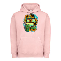 Pigment Salmon Alabama Map Sunflower Cactus Serape Urban Hoodie - RanaPortraitStore