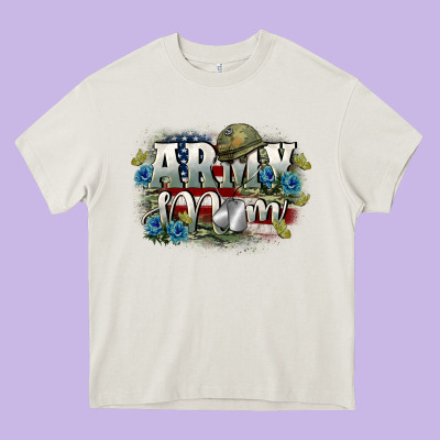 Army Mom Mother's Day Heavy Core Tee Designed By Fadigitalartstudio
