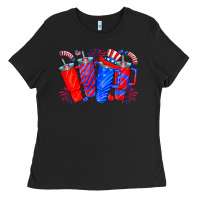 Black american obsessive cup Ladies Tee - CowhideDigitalArt