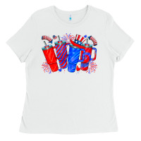 White american obsessive cup Ladies Tee - CowhideDigitalArt