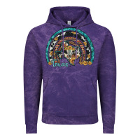 Cloud Purple texas map sunflower leopard cowhide aztec turquoise gemstone rainbow Vintage Hoodie - Artiststas
