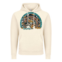 Vintage Artic texas map sunflower leopard cowhide aztec turquoise gemstone rainbow Vintage Hoodie - Artiststas