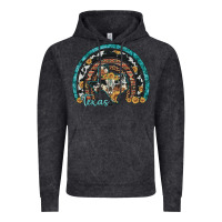 Vintage Black texas map sunflower leopard cowhide aztec turquoise gemstone rainbow Vintage Hoodie - Artiststas