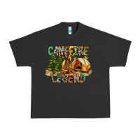 Pigment Black Campfire Legend Urban Heavy Tee - CowhideDigitalArt