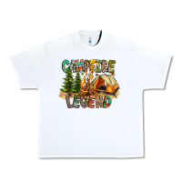 White Campfire Legend Urban Heavy Tee - CowhideDigitalArt