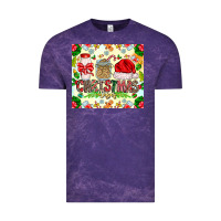 Cloud Purple Christmas Vibes Vintage Tee - CowhideDigitalArt