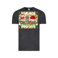 Vintage Black Christmas Vibes Vintage Tee - CowhideDigitalArt