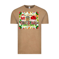 Vintage Coffee Christmas Vibes Vintage Tee - CowhideDigitalArt