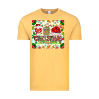 Vintage Mustard Christmas Vibes Vintage Tee - CowhideDigitalArt
