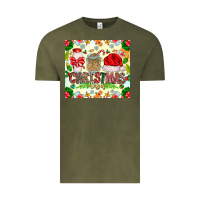 Vintage Olive Christmas Vibes Vintage Tee - CowhideDigitalArt