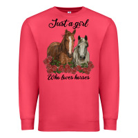 Cardinal just a girl who loves horses no background Premium Sweatshirt - RanaPortraitStore