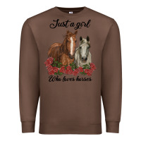 Chestnut just a girl who loves horses no background Premium Sweatshirt - RanaPortraitStore