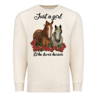 Sandshell just a girl who loves horses no background Premium Sweatshirt - RanaPortraitStore