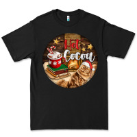 Black Hot Cocoa With Cat Premium Tee - FaDigitalArtStudio