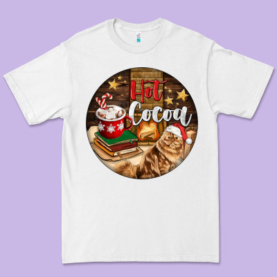 Hot Cocoa With Cat Premium Tee Designed By Fadigitalartstudio