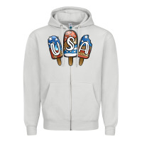Dove Grey USA Patriotic Leopard Popsicles Zipper Hoodie - Jasminsmagicworld