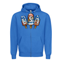 True Royal USA Patriotic Leopard Popsicles Zipper Hoodie - Jasminsmagicworld