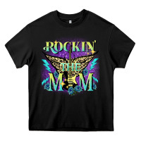Black Rockin' the mom Mother's Day Heavy Core Tee - FaDigitalArtStudio