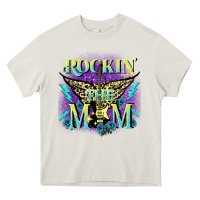 Cream Rockin' the mom Mother's Day Heavy Core Tee - FaDigitalArtStudio