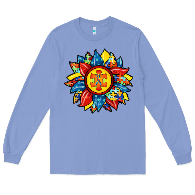 Autism Sunflower Long Sleeve Tee by RacoonDesign | Teevron