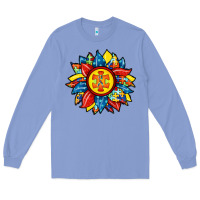 Colony Blue autism sunflower Long Sleeve Tee - RacoonDesign