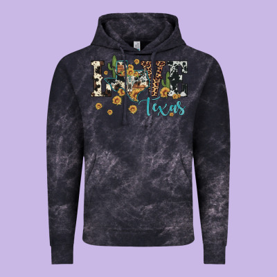 Love Texas Map Sunflower Cactus Cowhide Leopard Vintage Hoodie Designed By Artiststas