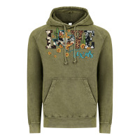 Vintage Olive love texas map sunflower cactus cowhide leopard Vintage Hoodie - Artiststas