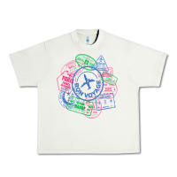Pistachio bon voyage travel stamp t shirt Urban Heavy Tee - linhVisuals
