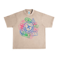 French Oak bon voyage travel stamp t shirt Urban Heavy Tee - linhVisuals