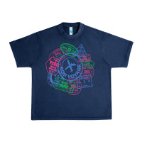 Navy bon voyage travel stamp t shirt Urban Heavy Tee - linhVisuals