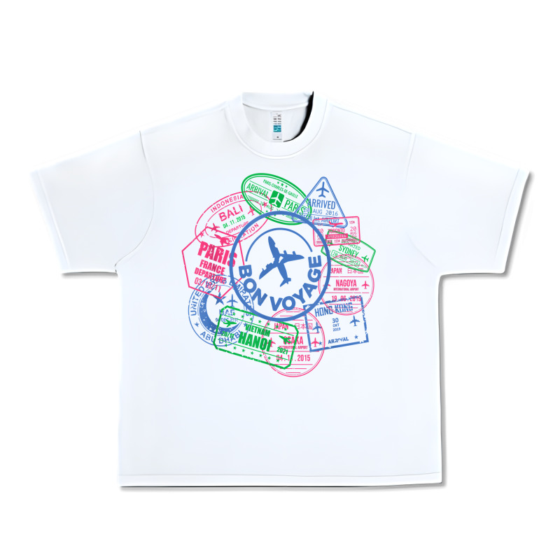 Bon Voyage Travel Stamp T Shirt Urban Heavy Tee by linhVisuals | Teevron