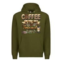 Army Green coffee is my best friend Premium Hoodie - BarkalooDesign