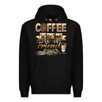 Black coffee is my best friend Premium Hoodie - BarkalooDesign