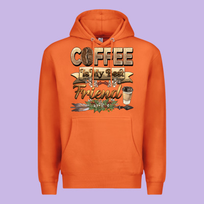 Coffee Is My Best Friend Premium Hoodie Designed By Barkaloodesign