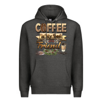 Charcoal Heather coffee is my best friend Premium Hoodie - BarkalooDesign
