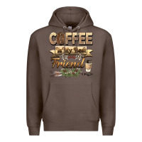 Coffee coffee is my best friend Premium Hoodie - BarkalooDesign