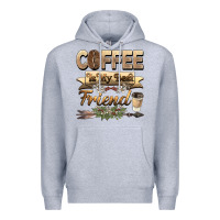 Heather Grey coffee is my best friend Premium Hoodie - BarkalooDesign