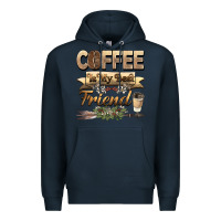 Navy coffee is my best friend Premium Hoodie - BarkalooDesign