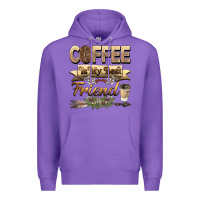 Purple coffee is my best friend Premium Hoodie - BarkalooDesign