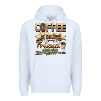 White coffee is my best friend Premium Hoodie - BarkalooDesign