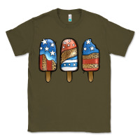 Army Green Patriotic Leopard Popsicles Classic Tee - Jasminsmagicworld